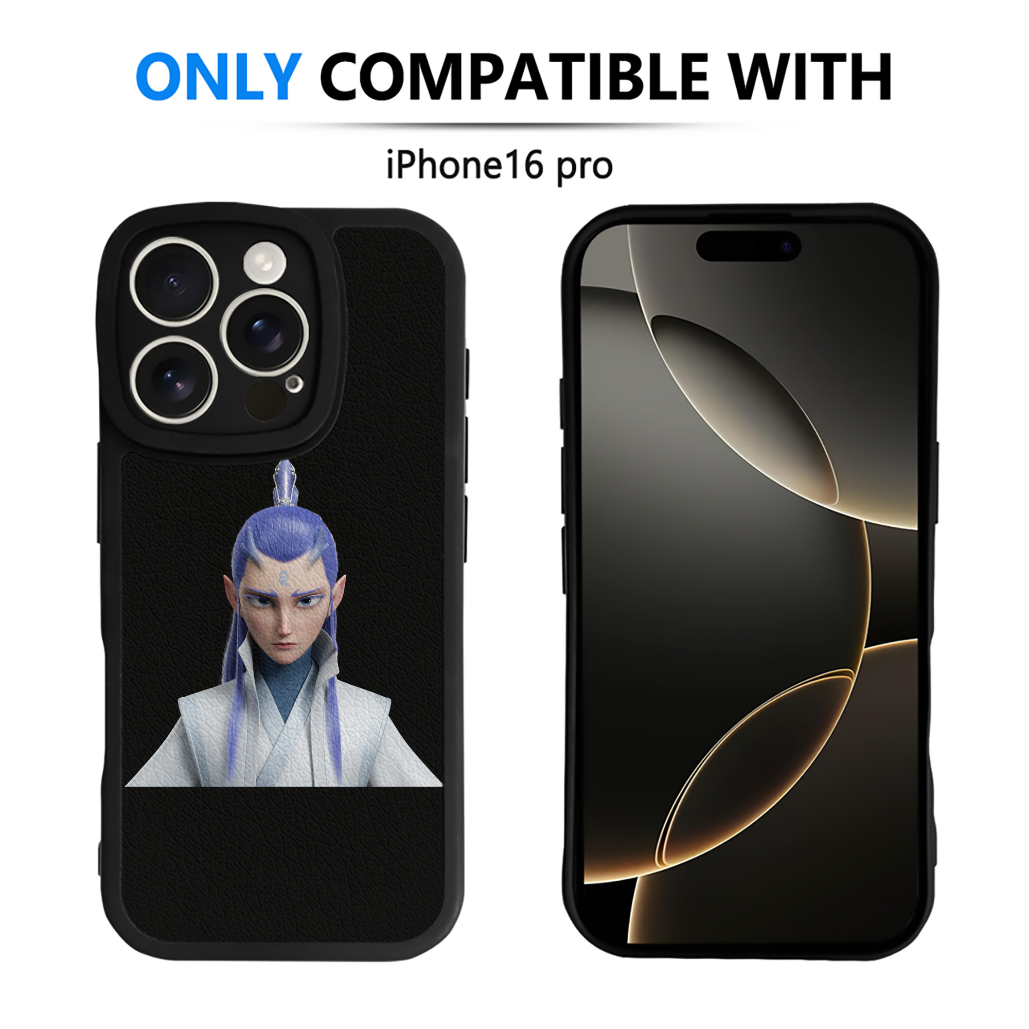 （画像用） Ne Zha 2 ナタ 魔童の大暴れ 【iPhone 16シリーズ対応】シリコンスマホケース（レザー調） 材質：シリコン